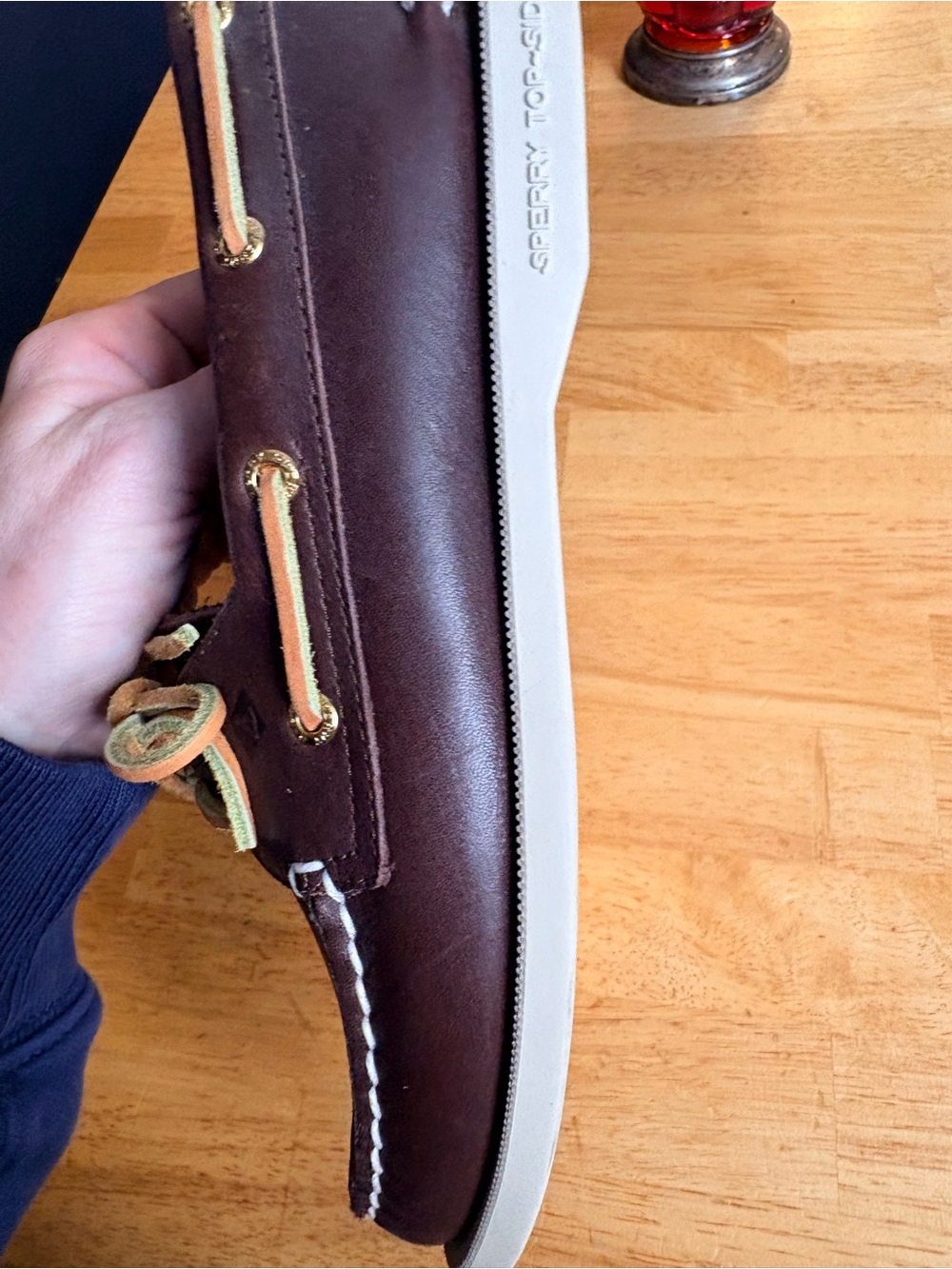 Sperry Authentic Original 2-Eye Boat Shoe in Brown Leather - Picture 6 of 8